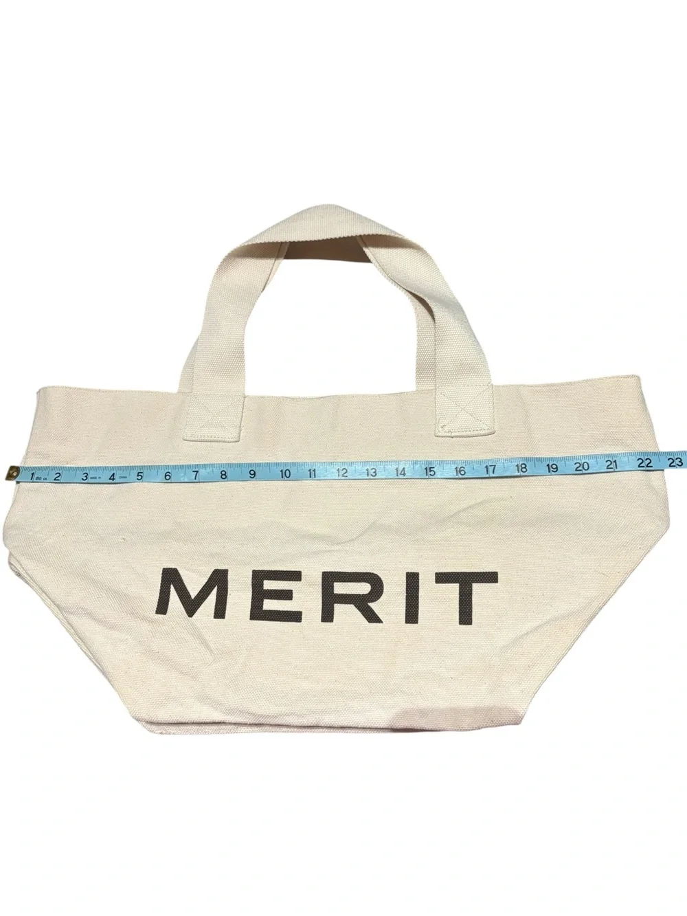 MERIT Beauty The Everything Bag Canvas Tote - Limited Edition GUC
